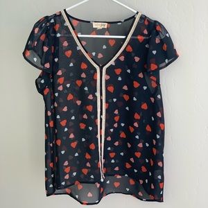 Mason Jules Sheer Heart Top